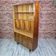 Restored Mid-Century Tapered Highboard Bar Cabinet  in Walnut & Mahogany