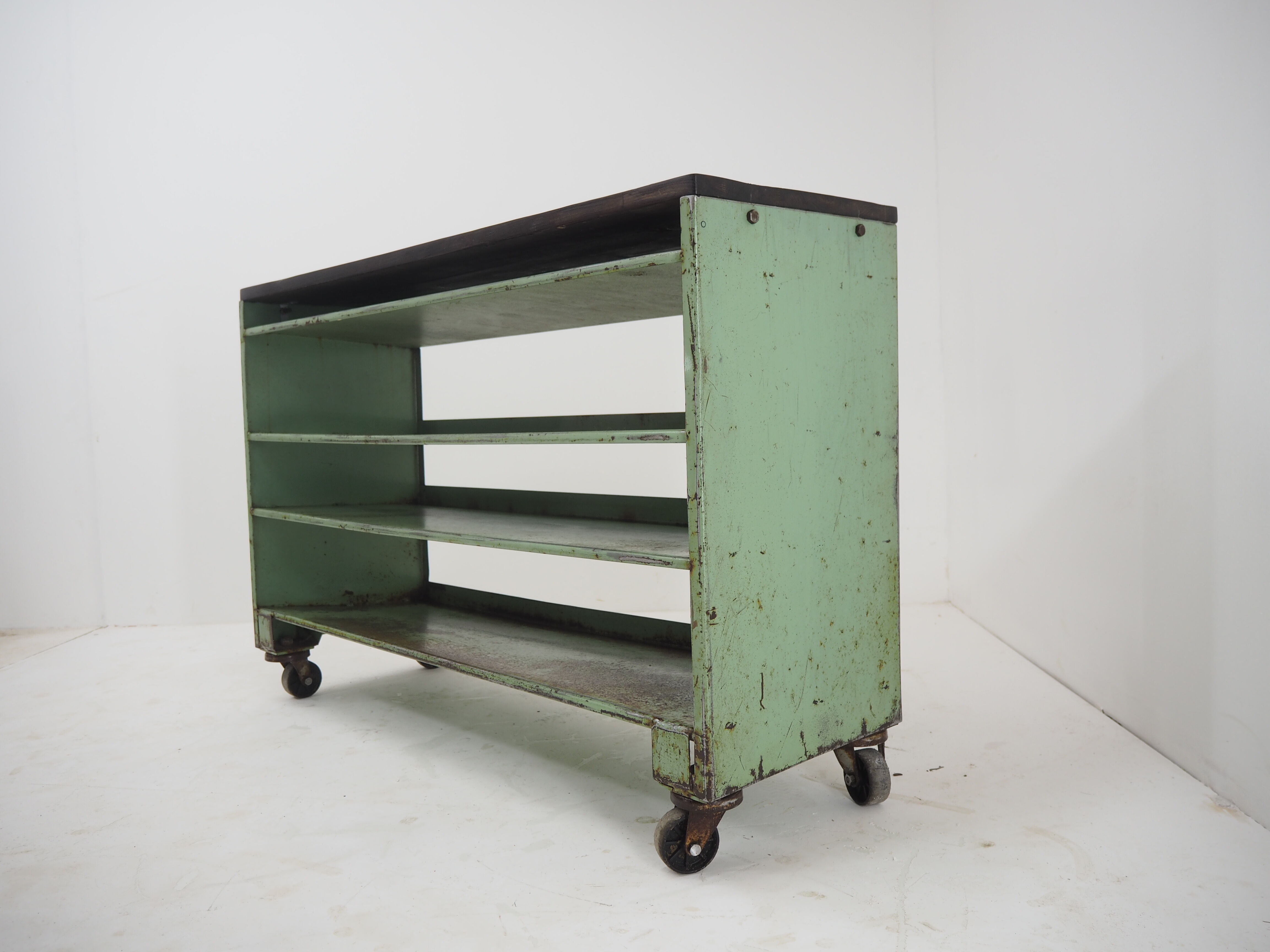 Vintage Industrial Low Shelves, Side Table 1960s