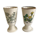 Paire de mazagrans tasses herbier