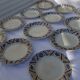 Lot of 9 small old plates, mill of wolves model CANADA