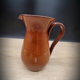 Brown enamelled sandstone jug