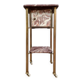 Meuble d'apparat en marbre et laiton doré circa 1880-1900