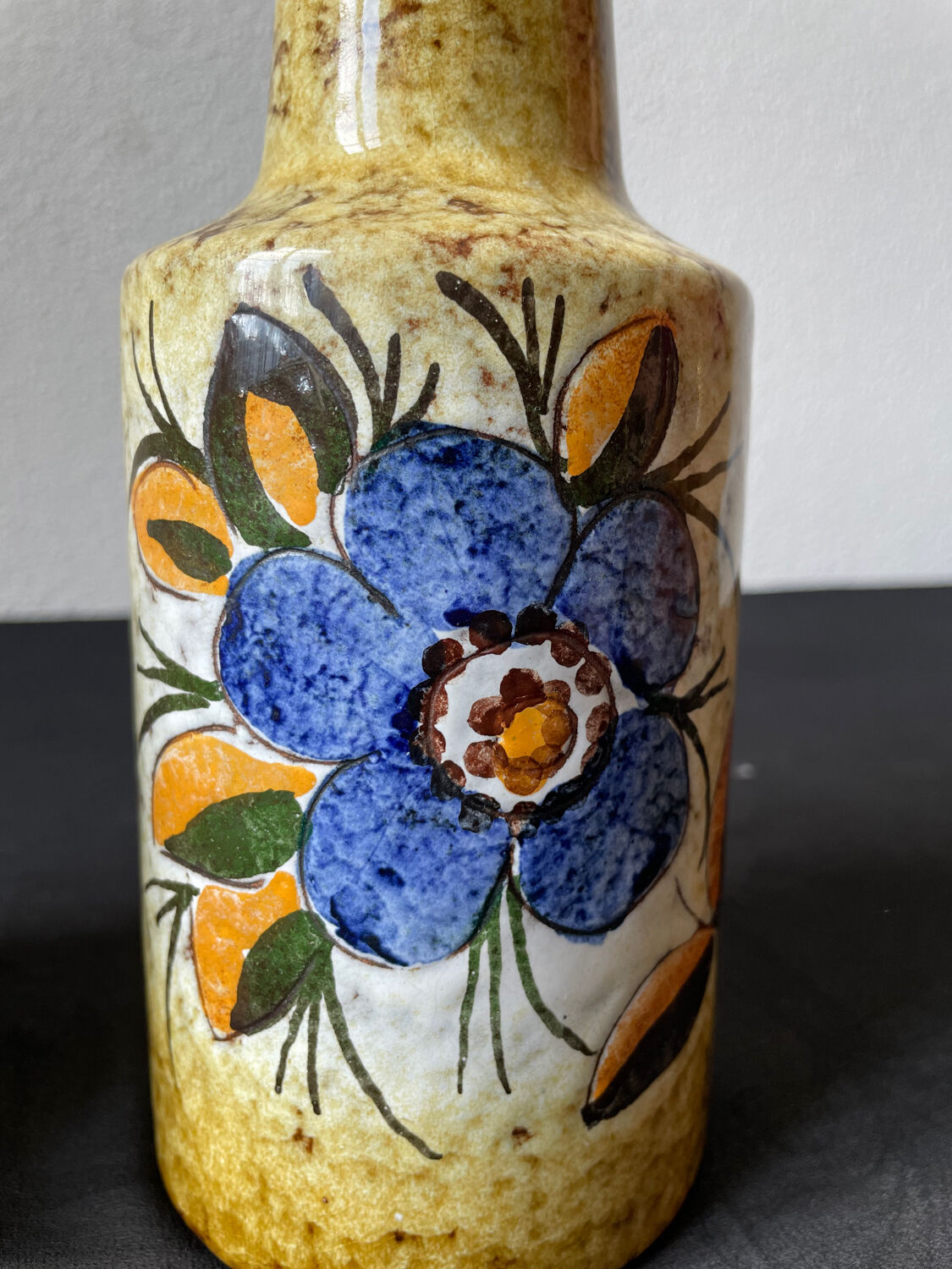 Pair of vases German ceramic bottle VEB Haldensleben