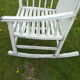 Rocking chair white wood outside or inside