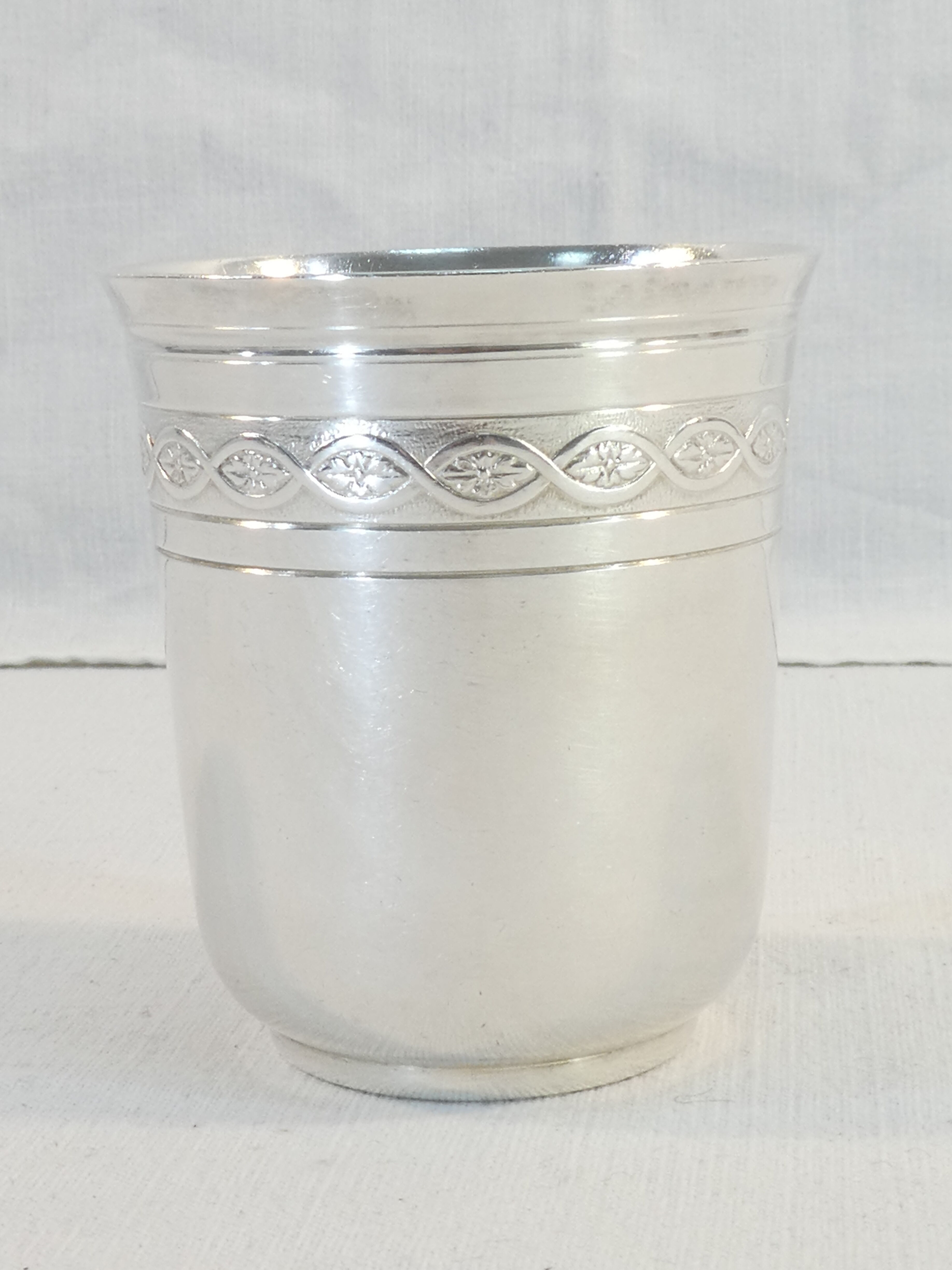 Timbale Christofle in silver metal model Villeroy