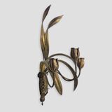Pair of wall lights with foliage and tulips
