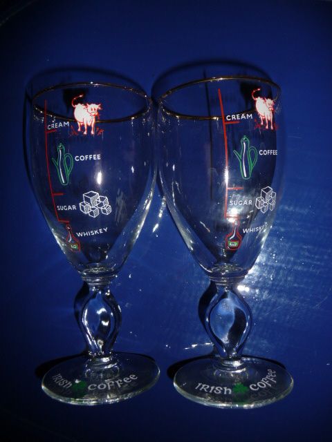 Set of two glasses for irish coffee