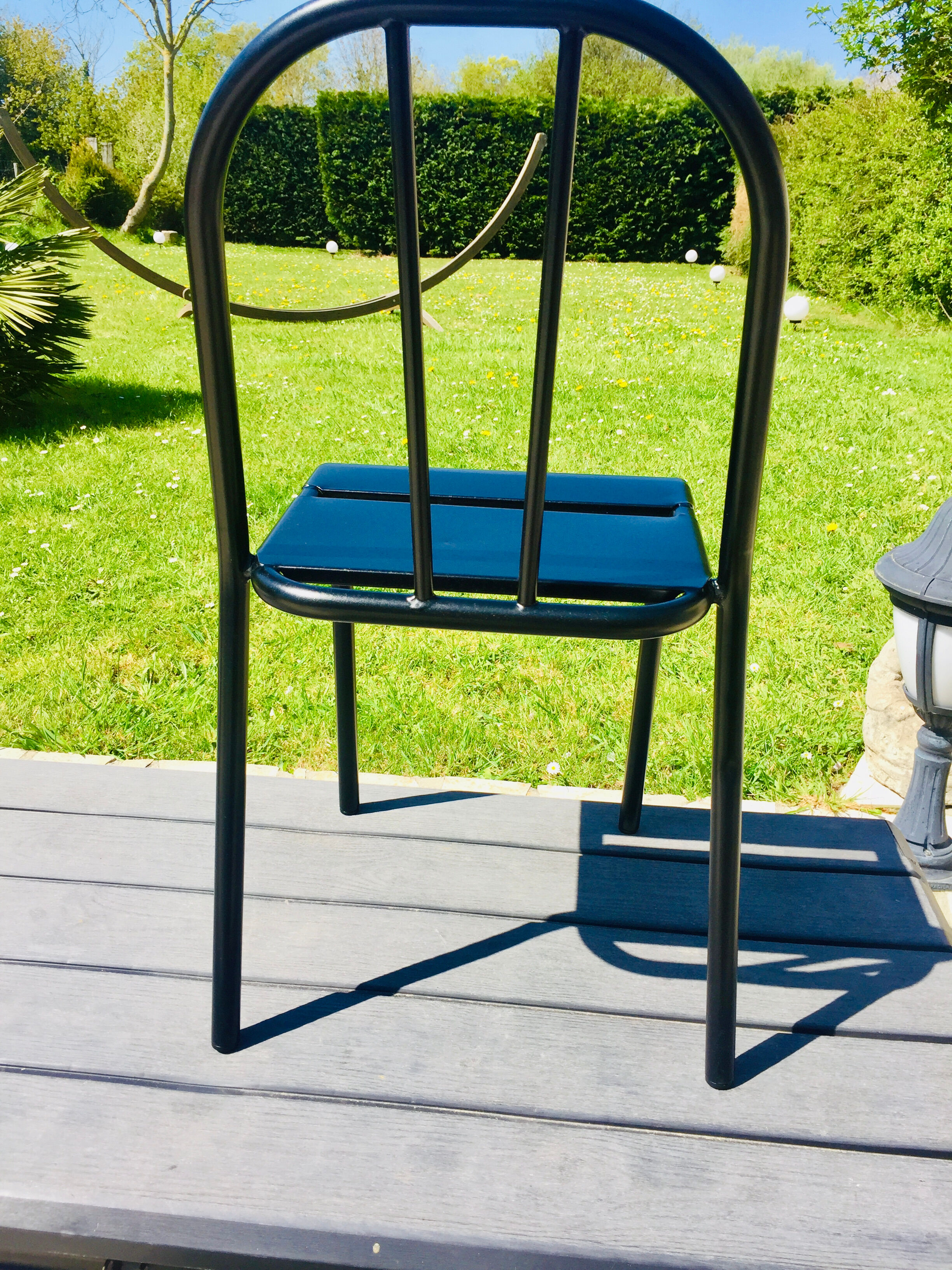 Industrial metal chair