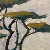 Pine painting and vintage river