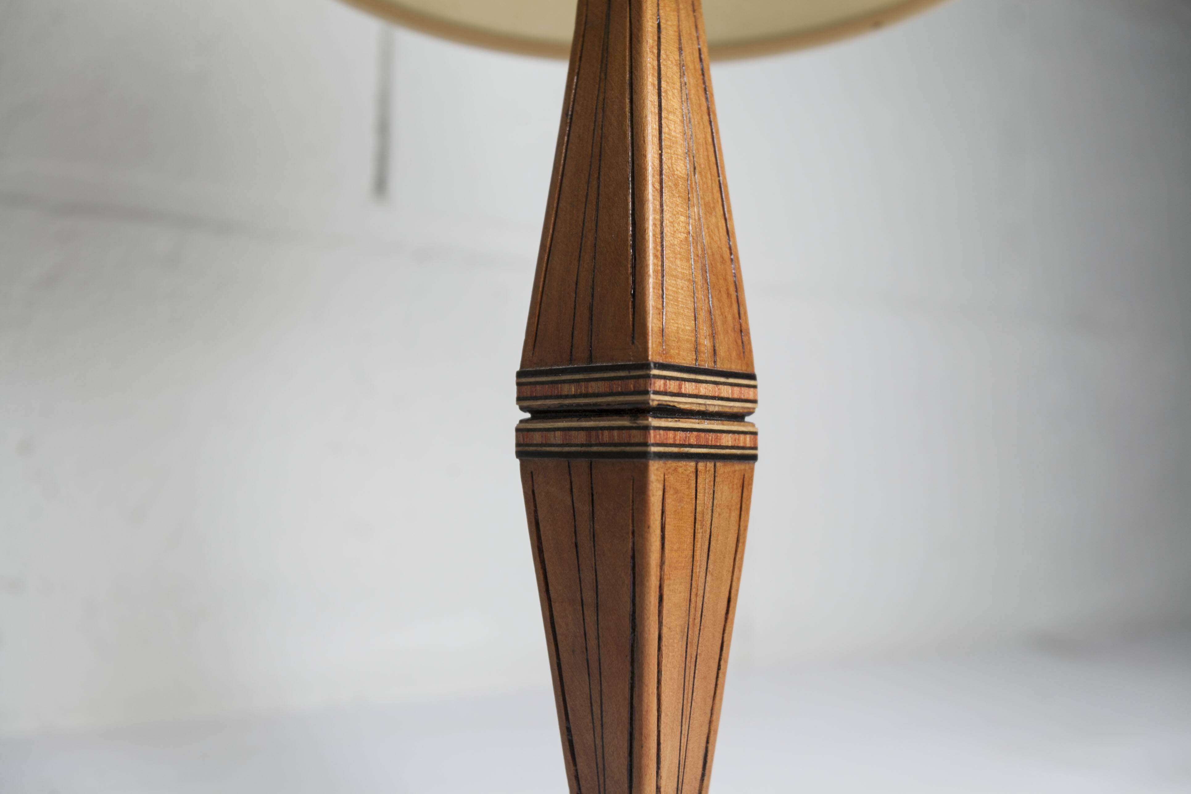 Table lamp 1930 art deco wood Verona marble