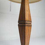 Lampe à poser 1930 art déco bois marbre de Verone