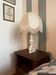 Lampe céramique Bassano abat jour à franges