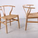 Set of two oak CH24 'Wishbone' chair by Hans J. Wegner for Carl Hansen, 1960