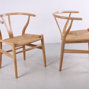 Set of two oak CH24 'Wishbone' chair by Hans J. Wegner for Carl Hansen, 1960