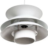 Medium size multi layered pendant light by Kurt Wiborg for Jeka Metaltryk.