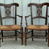 Nice pair of straw armchairs