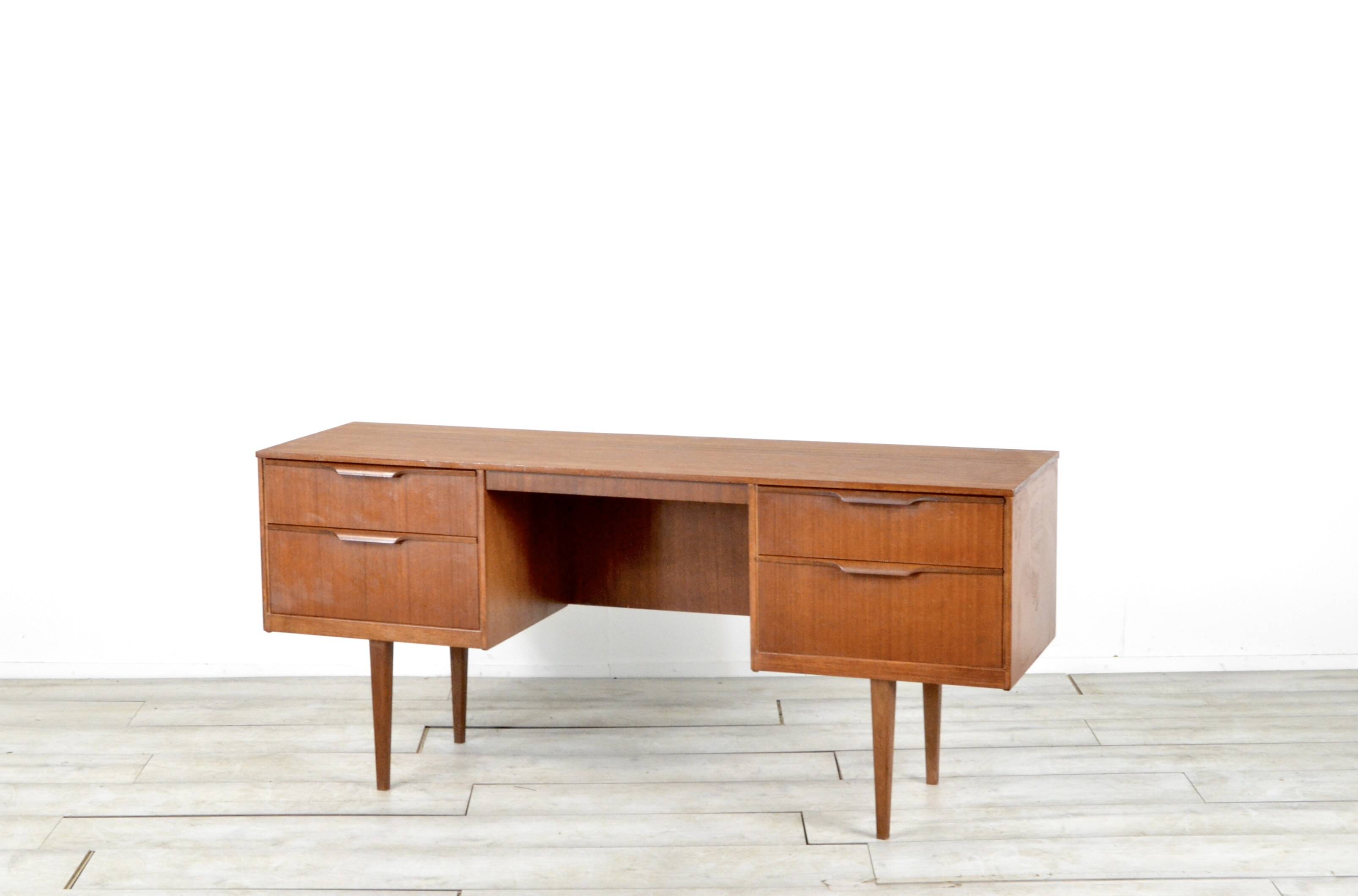 Midcentury Austinsuite Teak Desk / Dresser. Vintage Modern / Danish Style.
