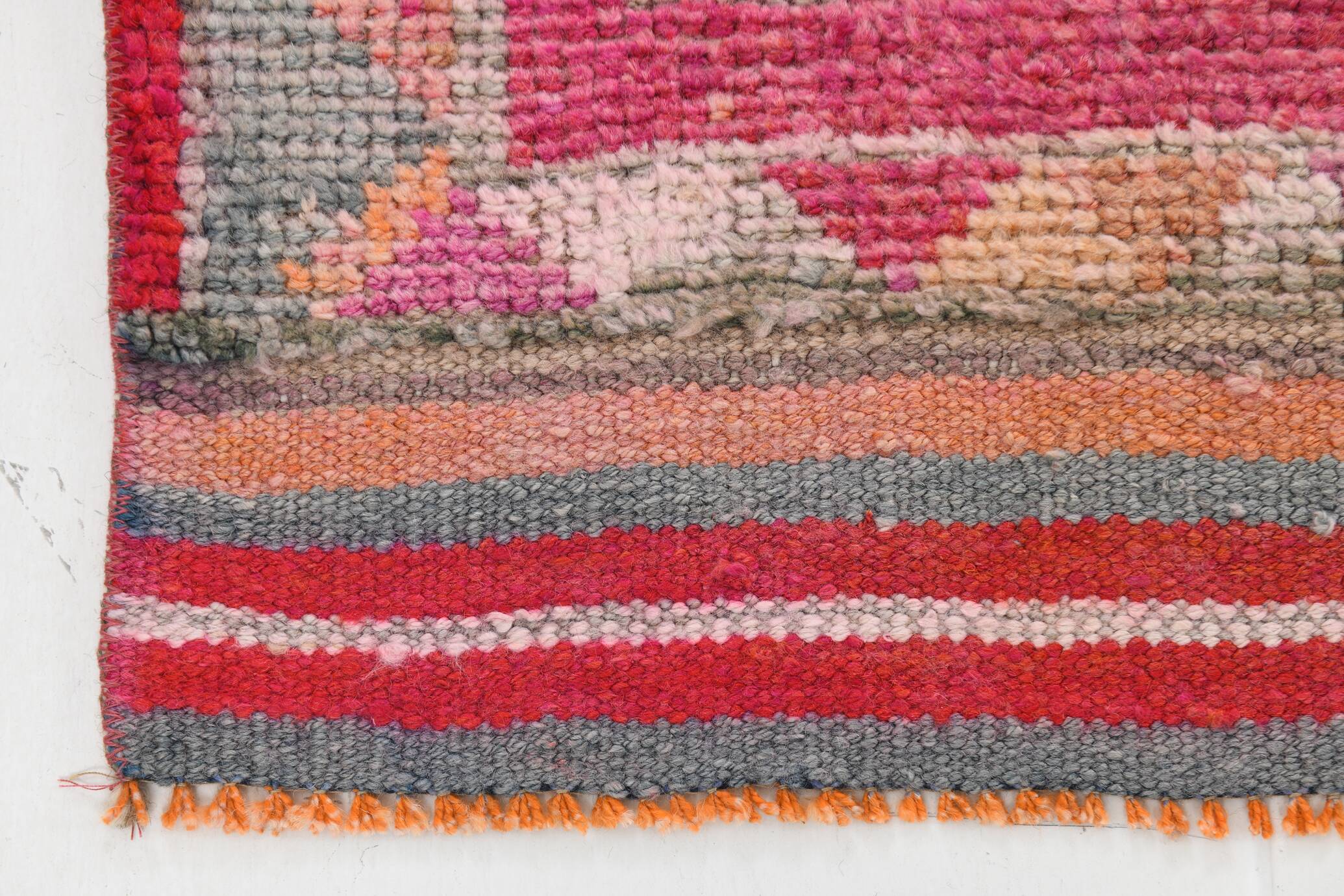Pink Red Turkish Runner Rug 92x291Cm SKU 18199