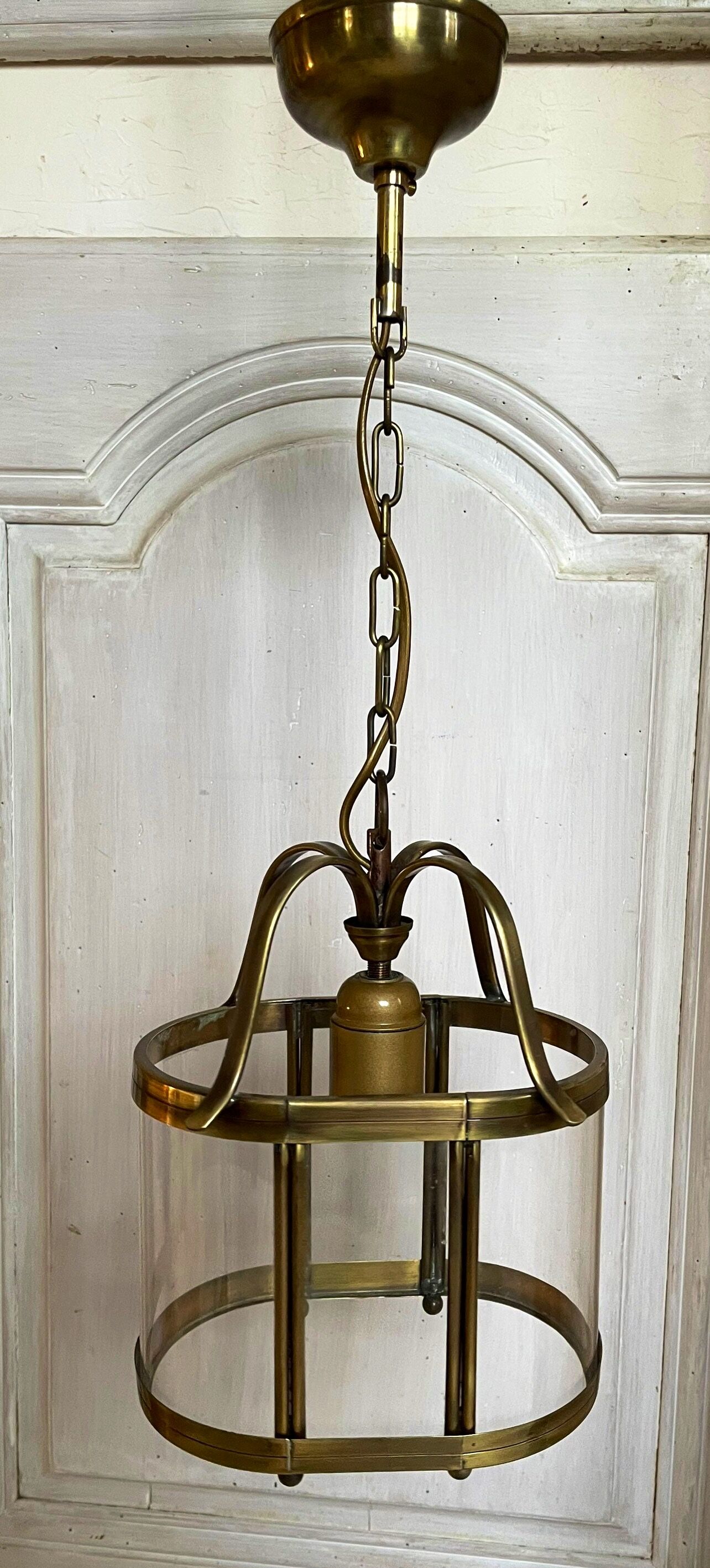 Brass lantern pendant lamp
