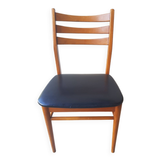 Teak and skai chair