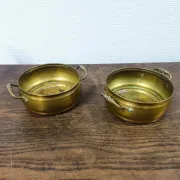 2 jardinières en laiton