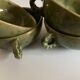 4 green glazed earthenware bowls with handles from Biot, 1960