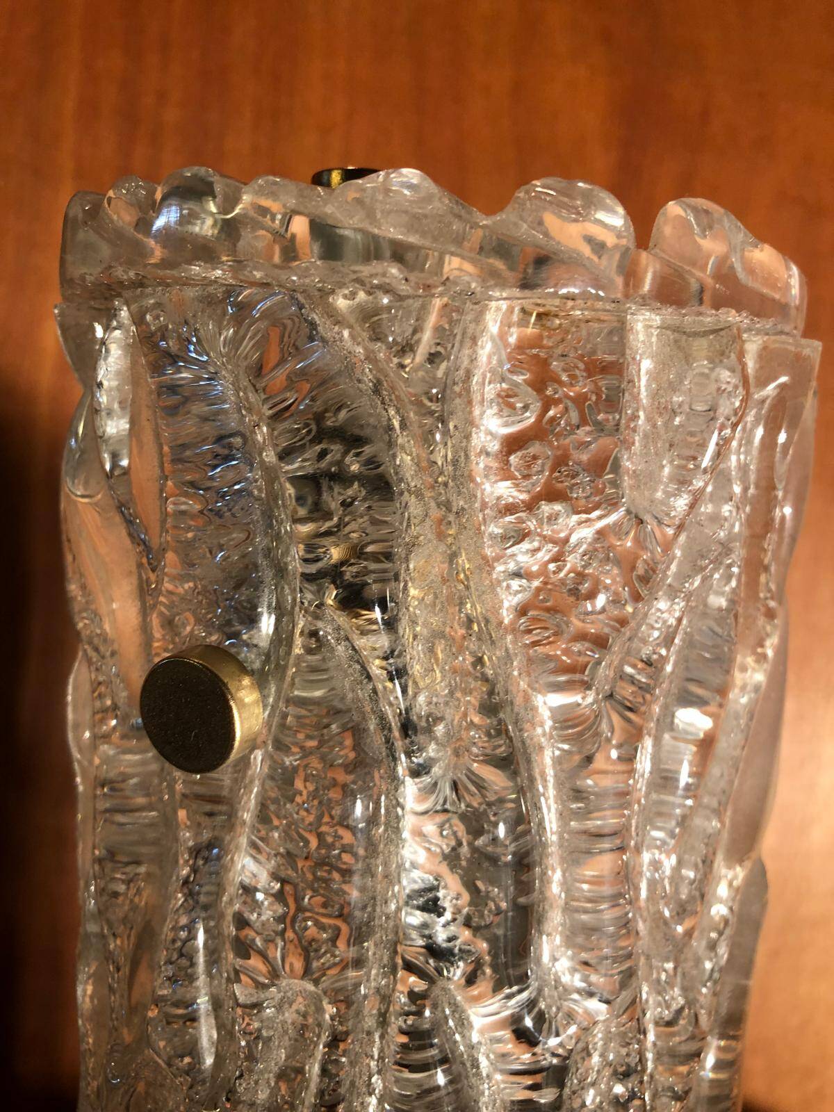 Pair of crystal wall lights for vintage Kalmar