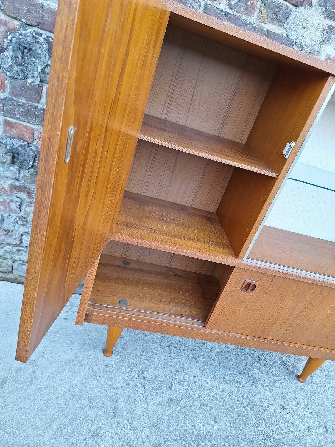 Vintage sideboard, antique bar cabinet, bookcase