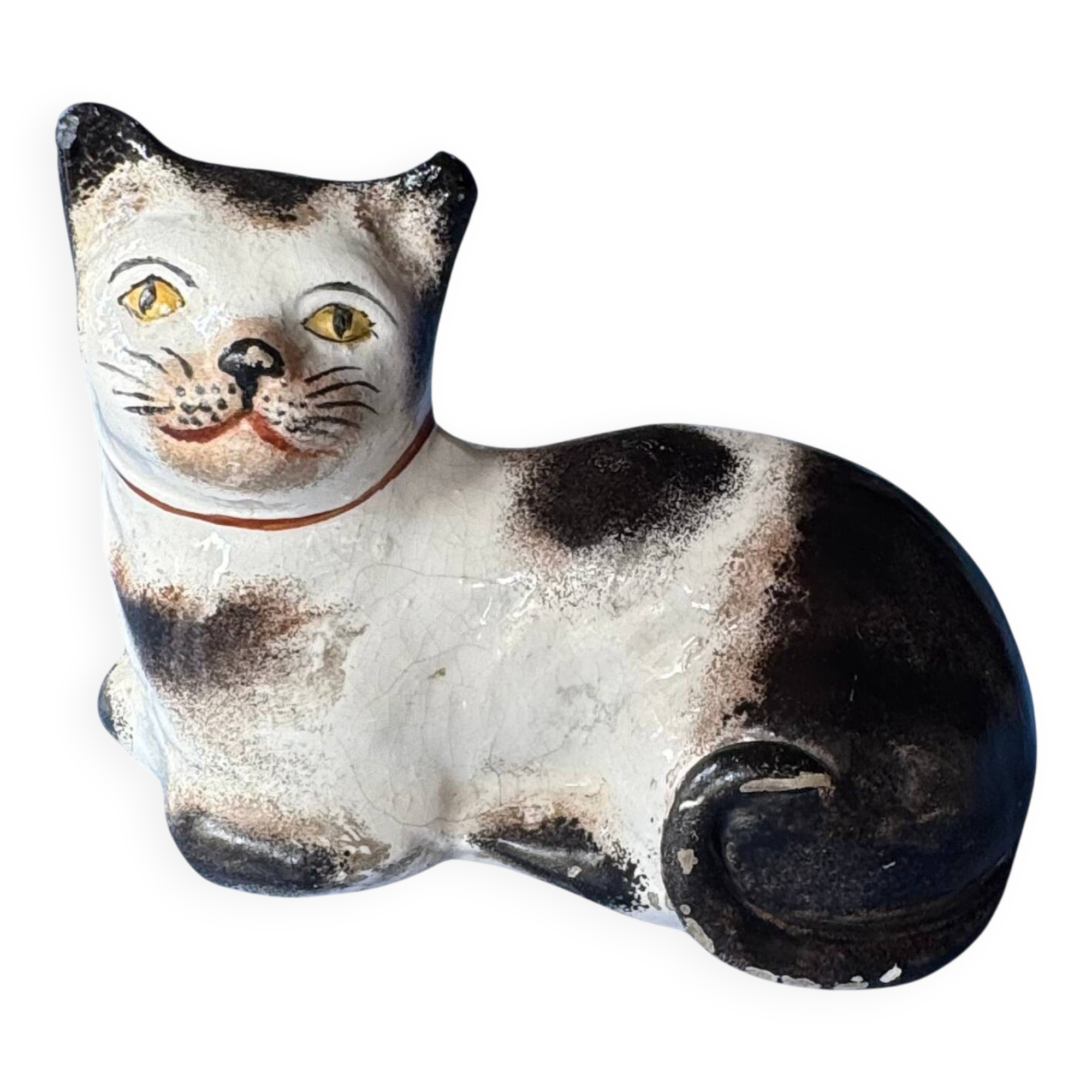 Statuette de chat Staffordshire, Angleterre vers 1860–1880