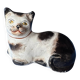 Statuette de chat Staffordshire, Angleterre vers 1860–1880