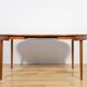 Table à manger en teck des années 50 et chaises par Hans Olsen pour Frem Røjle, Danemark, années 1960, ensemble de 5.