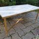 Marble and brass coffee table