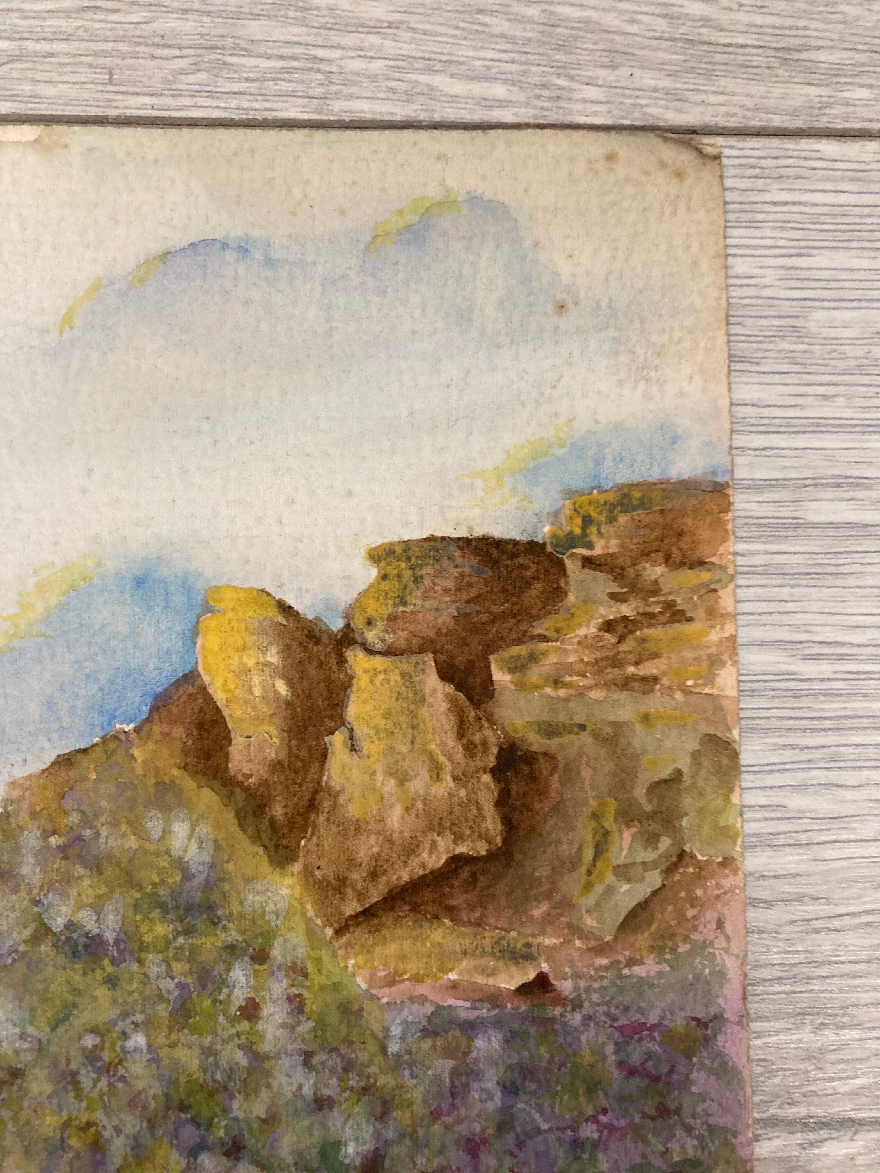 Vintage seaside watercolor