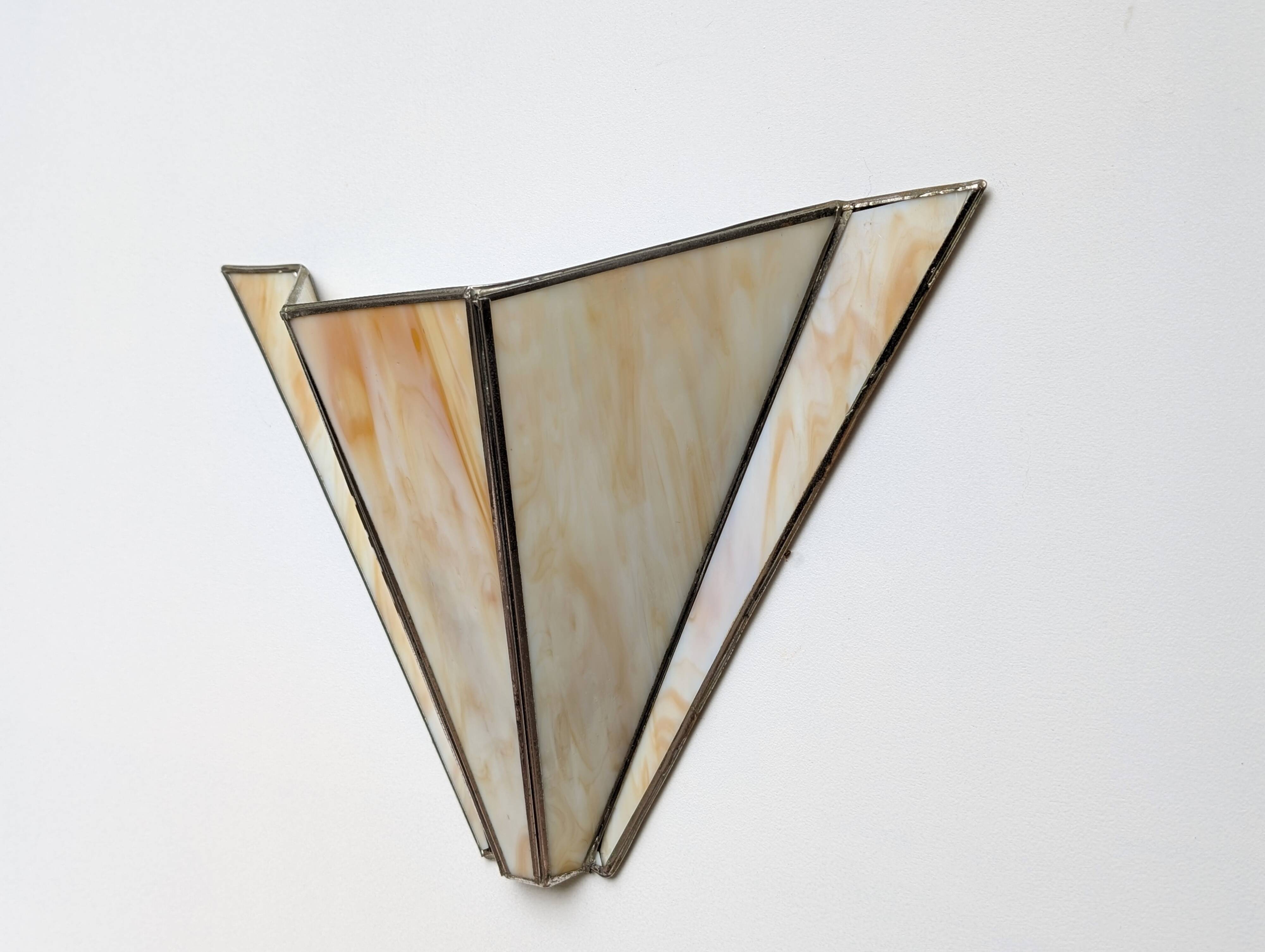 Pair of Art Deco glass paste wall lights