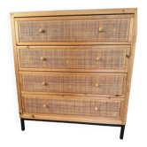 Rattan drawer chest
