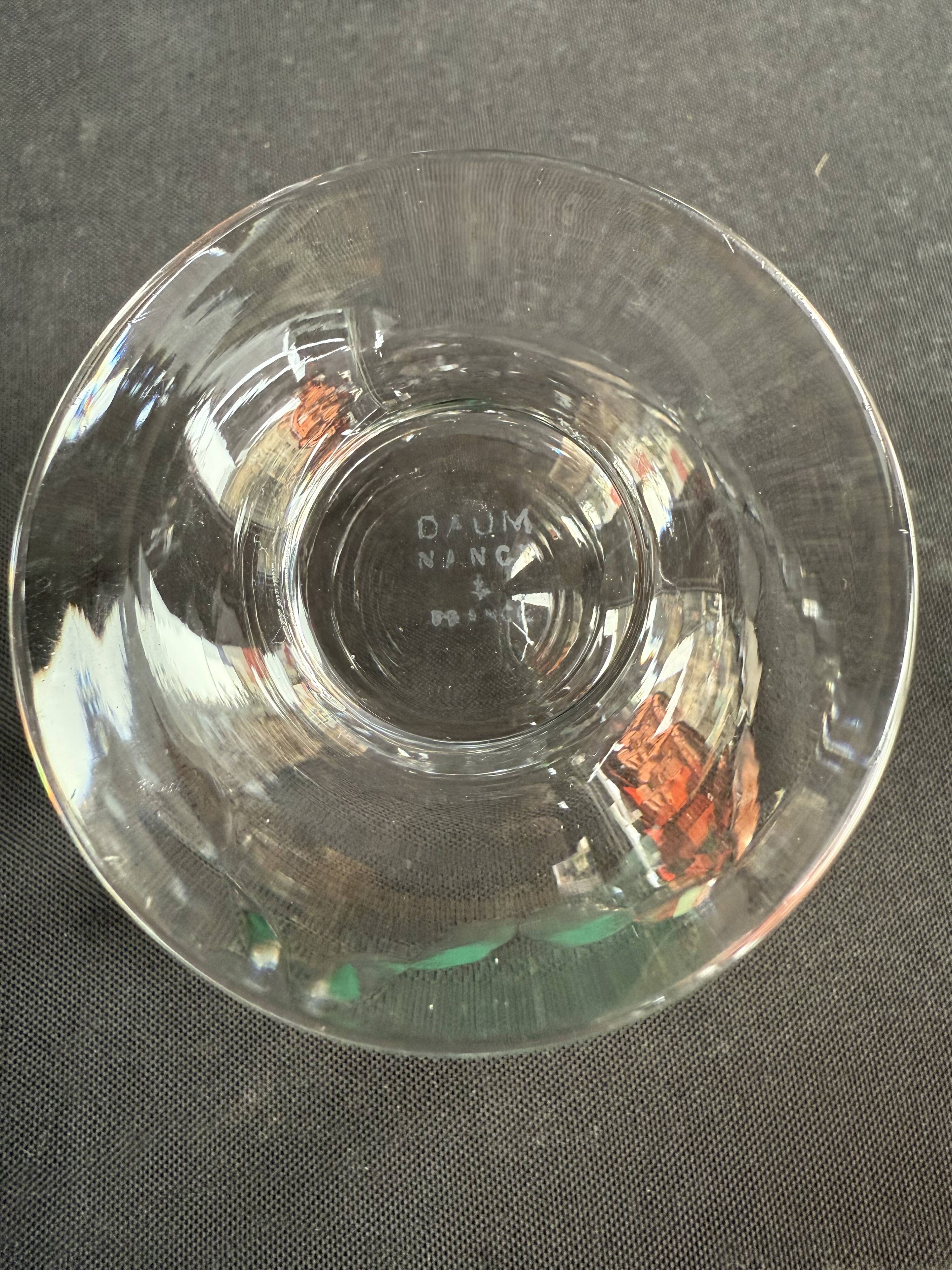 8 Wine glasses – Daum Nancy France