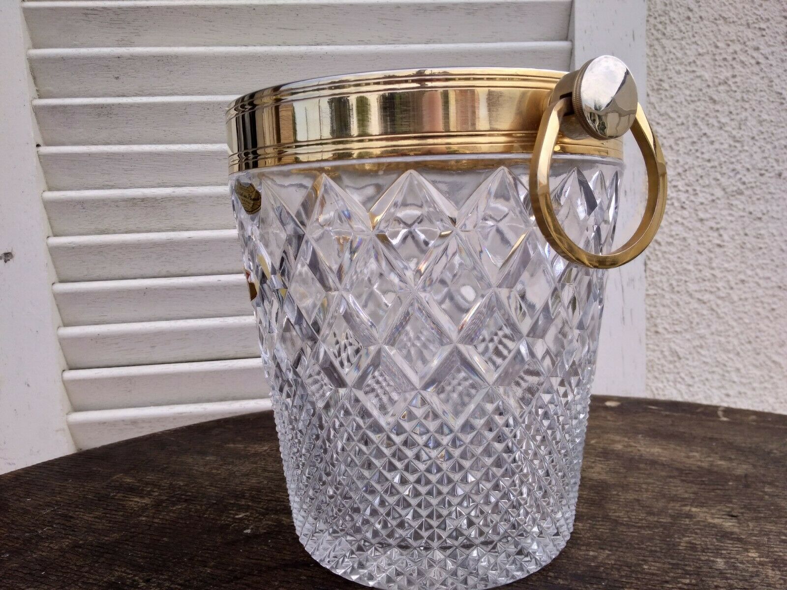 Bohemian crystal champagne bucket