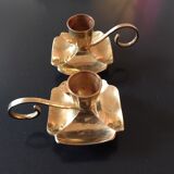 Pair of brass candlesticks