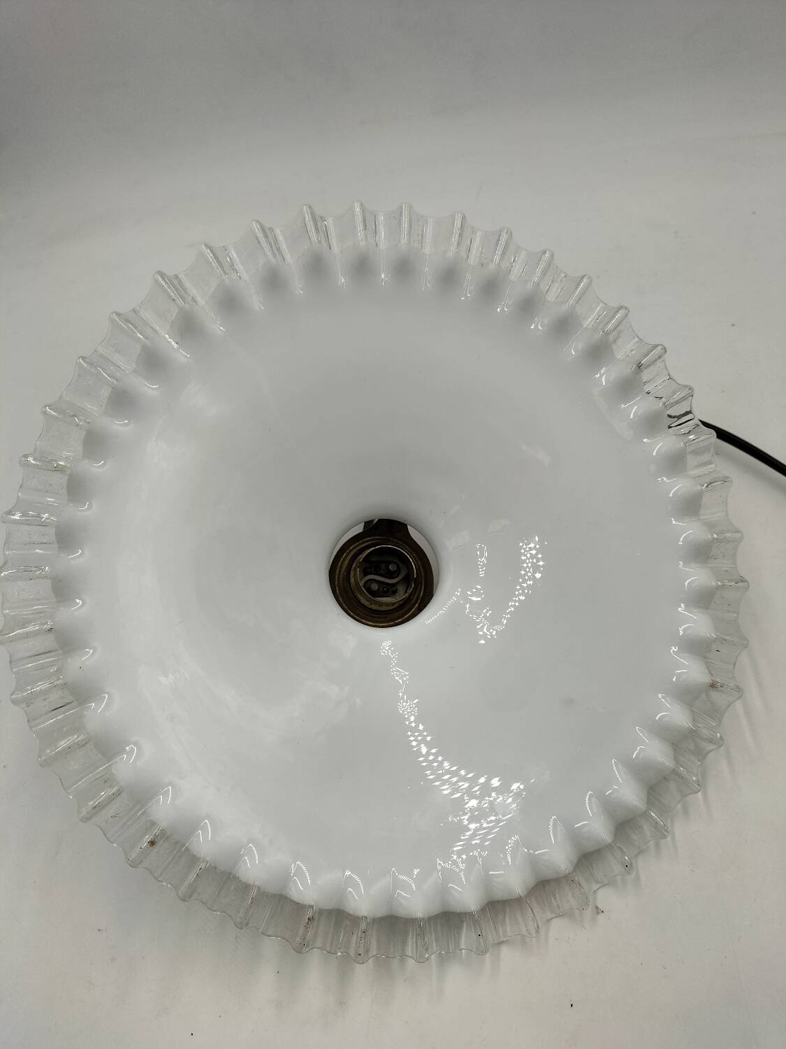 Opaline glass pendant light