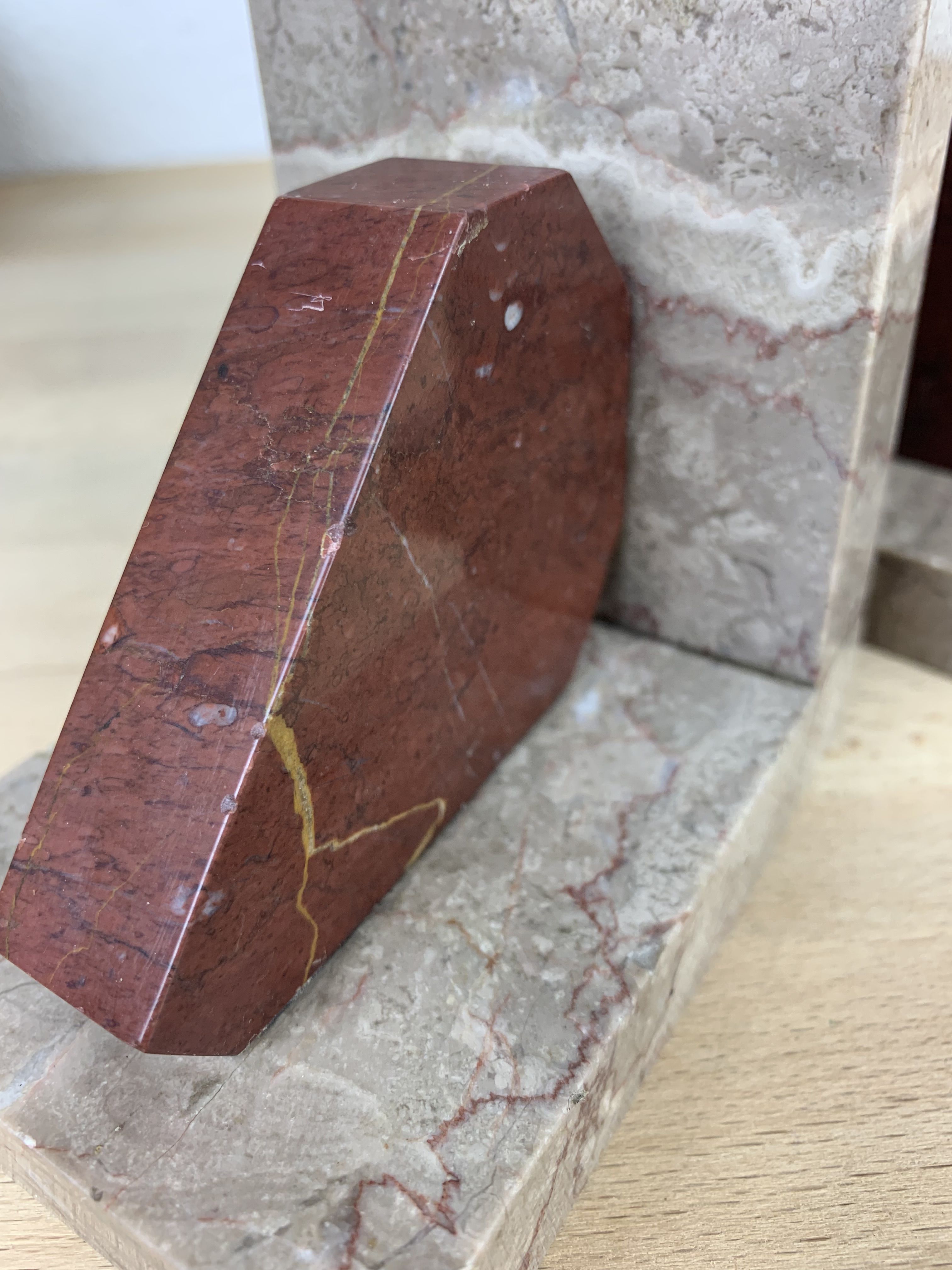 Pair of greenhouses geometric marble books art deco