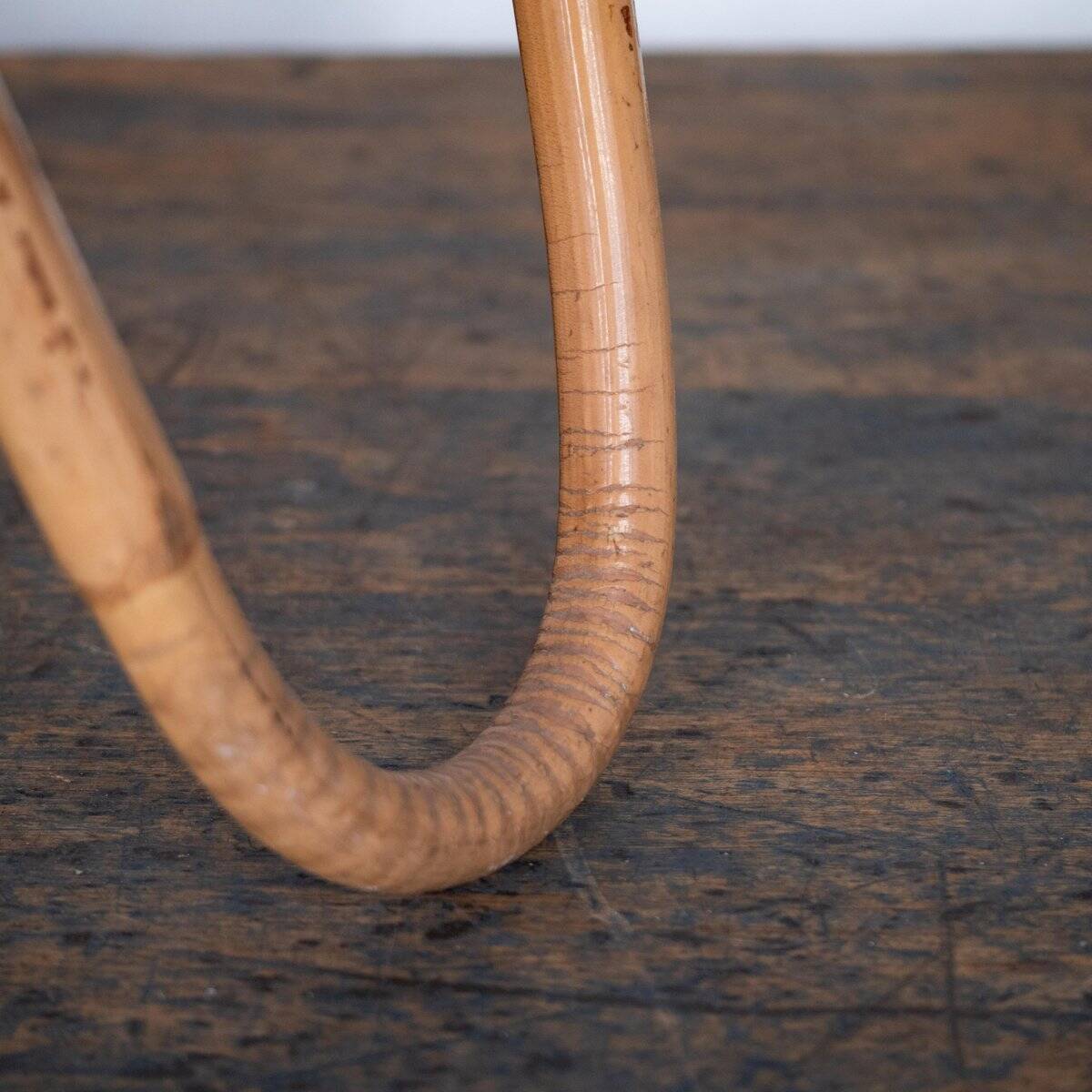 Rattan and bamboo stool 1950