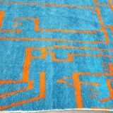 Large Moroccan rug made of natural wool, dimensions 250x150 cm, handmade.