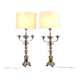 Pair of antique silver-plated candelabra, Italy, 20th century