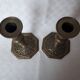 Pair of bronze candle holders