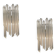 Murano Glass Trilobi Sconces Set of 2 by Venini 1970’s