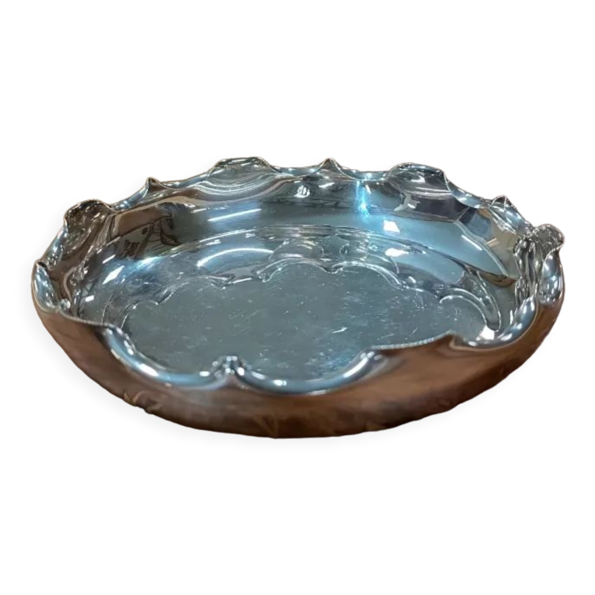 Silver metal dish
