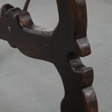 Antique Spanish table from the early 18th century with  a cast iron base