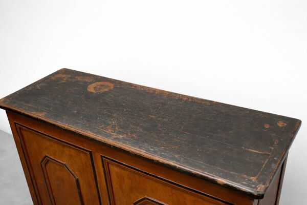 Comptoir ancien en bois, fin XIXe-début XXe siècle