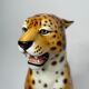 Leopard in Italian ceramic enamelled painting year 70