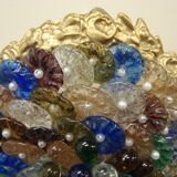 Paire d'appliques en verre de Murano forme grappes de raisin